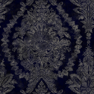 Samples and Purchasing available for Kravet Design - W3715-50 Dark Blue By Kravet Design | Ronald Redding |Damask  Wallcovering Print at Designer Wallcoverings and Fabrics