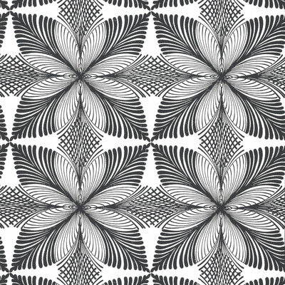 Samples and Purchasing available for Kravet Design - W3734-816 Black By Kravet Design | Ronald Redding |Botanical & Floral  Wallcovering Print at Designer Wallcoverings and Fabrics