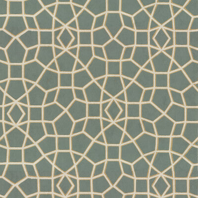 Samples and Purchasing available for Kravet Design - W3735-3 Green By Kravet Design | Ronald Redding |Geometric  Wallcovering Print at Designer Wallcoverings and Fabrics