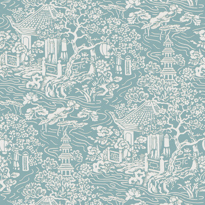 Samples and Purchasing available for Kravet Design - W3742-5 Blue By Kravet Design | Ronald Redding |Chinoiserie  Wallcovering Print at Designer Wallcoverings and Fabrics