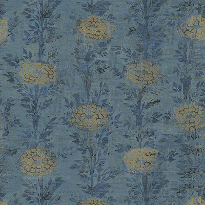 Samples and Purchasing available for Kravet Design - W3743-5 Blue By Kravet Design | Ronald Redding |Botanical & Floral  Wallcovering Print at Designer Wallcoverings and Fabrics