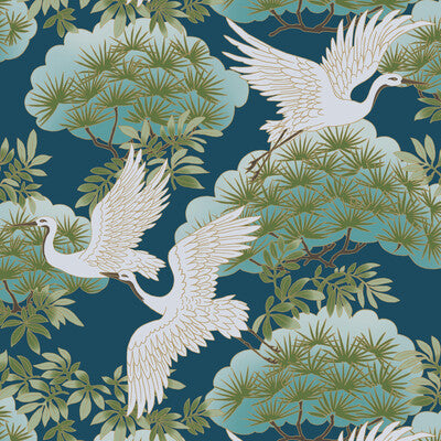 Samples and Purchasing available for Kravet Design - W3751-35 Green By Kravet Design | Ronald Redding |Flora & Fauna  Wallcovering Print at Designer Wallcoverings and Fabrics