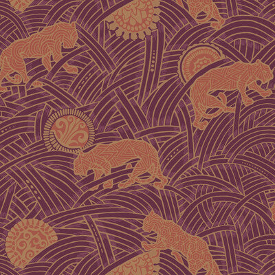 Samples and Purchasing available for Kravet Design - W3753-10 Purple By Kravet Design | Ronald Redding | Animal/Insects Wallcovering Print at Designer Wallcoverings and Fabrics