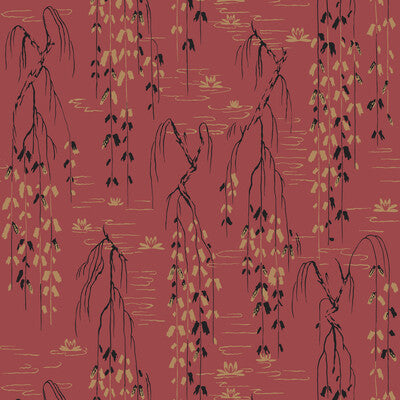 Samples and Purchasing available for Kravet Design - W3754-19 Red By Kravet Design | Ronald Redding |Botanical & Floral  Wallcovering Print at Designer Wallcoverings and Fabrics