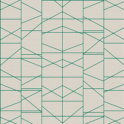 Samples and Purchasing available for Kravet Design - W3762-3 Green By Kravet Design |  |Geometric  Wallcovering Print at Designer Wallcoverings and Fabrics