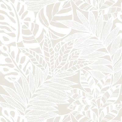 Samples and Purchasing available for Kravet Design - W3774-101 White By Kravet Design |  |Botanical & Floral  Wallcovering Print at Designer Wallcoverings and Fabrics