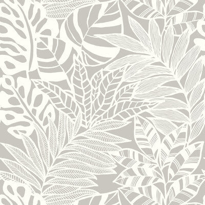 Samples and Purchasing available for Kravet Design - W3774-11 Grey By Kravet Design |  |Botanical & Floral  Wallcovering Print at Designer Wallcoverings and Fabrics