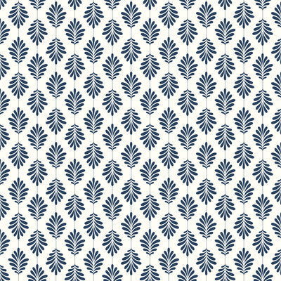 Samples and Purchasing available for Kravet Design - W3777-50 Dark Blue By Kravet Design |  |Botanical & Floral  Wallcovering Print at Designer Wallcoverings and Fabrics