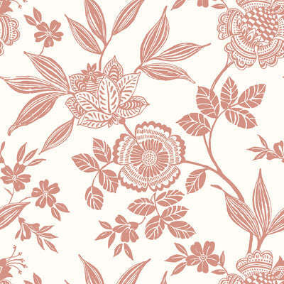 Samples and Purchasing available for Kravet Design - W3784-12 Salmon By Kravet Design |  |Jacobeans  Wallcovering Print at Designer Wallcoverings and Fabrics