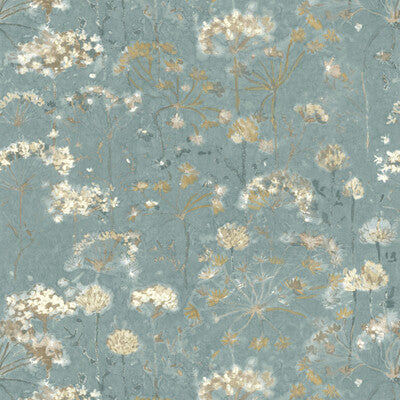 Samples and Purchasing available for Kravet Design - W3785-5 Blue By Kravet Design | Candice Olson Collection |Botanical & Floral  Wallcovering Print at Designer Wallcoverings and Fabrics