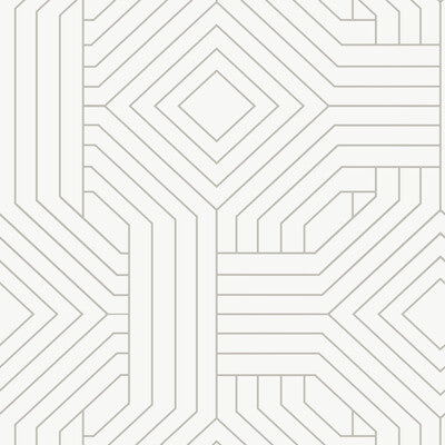 Samples and Purchasing available for Kravet Design - W3798-101 White By Kravet Design | Candice Olson Collection |Geometric  Wallcovering Print at Designer Wallcoverings and Fabrics