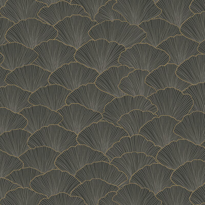 Samples and Purchasing available for Kravet Design - W3802-21 Charcoal By Kravet Design | Candice Olson Collection |Chinoiserie Botanical & Floral Wallcovering Print at Designer Wallcoverings and Fabrics