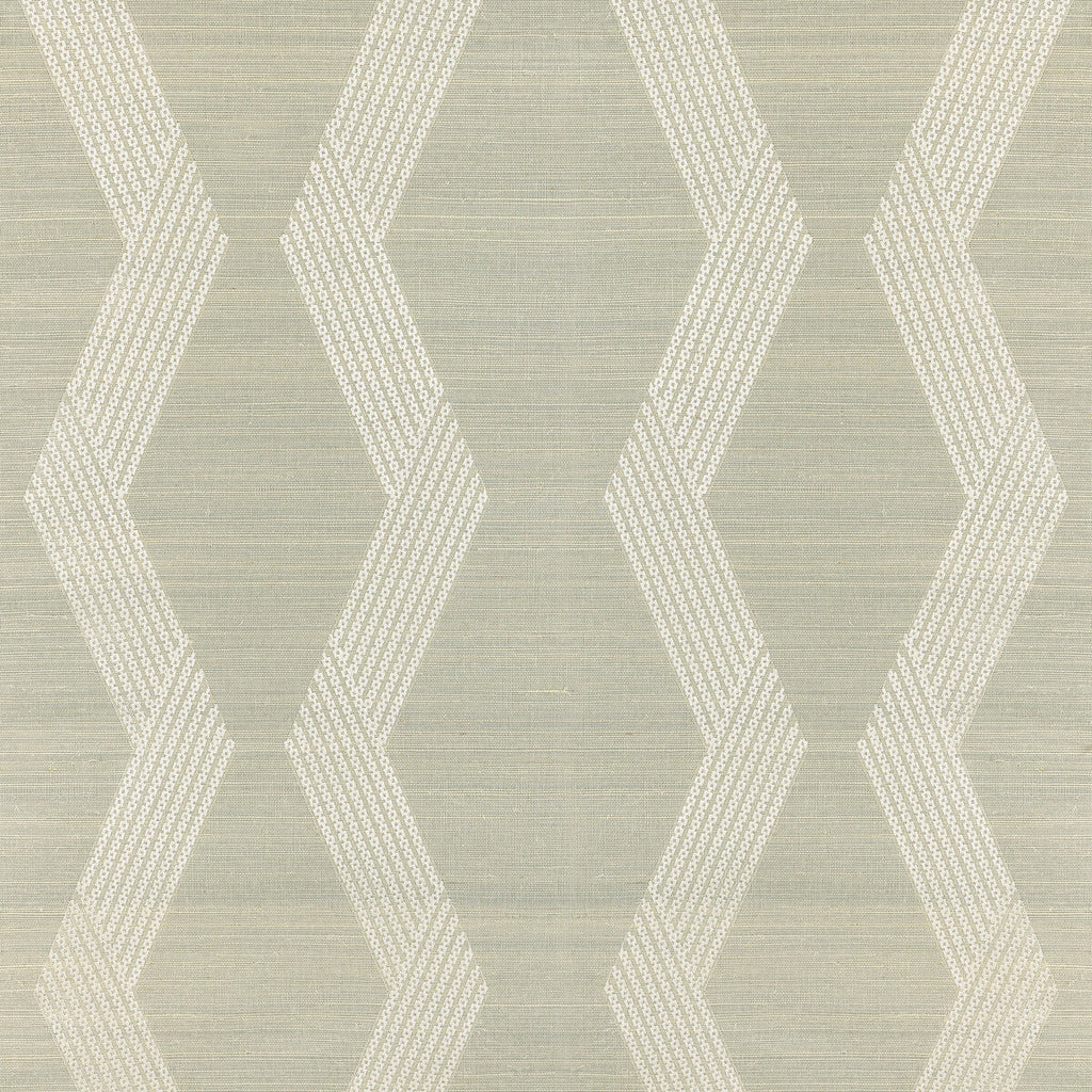 Samples and Purchasing available for Chainlink Emb Sisal - Ice Grey By Kravet Couture | Modern Luxe Wallcovering | Modern Wallcovering Embroidery at Designer Wallcoverings and Fabrics