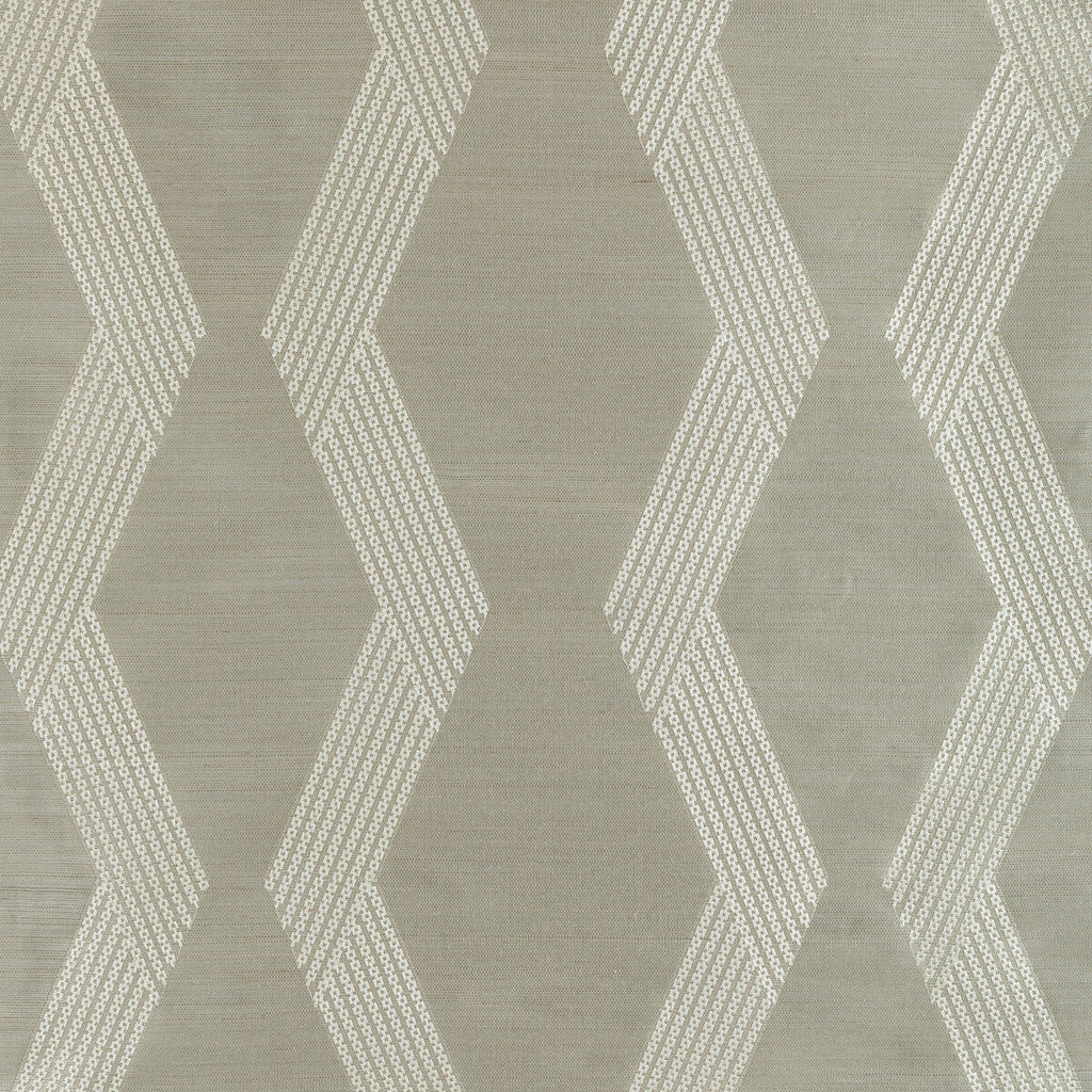 Samples and Purchasing available for Chainlink Emb Sisal - Grey Grey By Kravet Couture | Modern Luxe Wallcovering | Modern Wallcovering Embroidery at Designer Wallcoverings and Fabrics