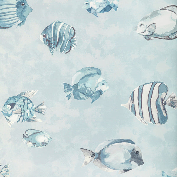 Samples and Purchasing available for Great Reef Wp - Surf Light Blue By Kravet Design | Jeffrey Alan Marks Seascapes |Animal/Insects Novelty Wallcovering Print at Designer Wallcoverings and Fabrics