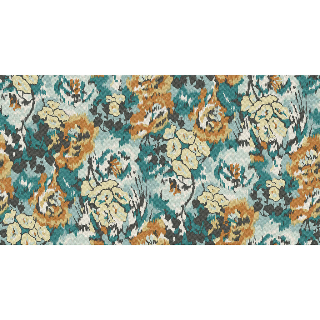 Samples and Purchasing available for Flower Pot Wp - 10301 Teal By Kravet Couture | Missoni Home Wallcoverings 04 | Botanical & Floral Wallcovering Print at Designer Wallcoverings and Fabrics