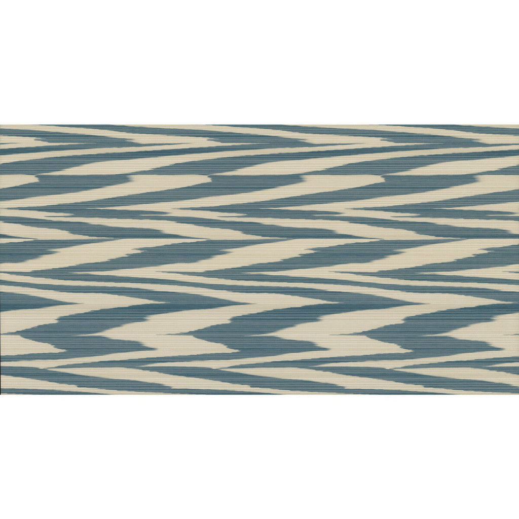 Samples and Purchasing available for Flamed Zig Zag Wp - 10340 Blue By Kravet Couture | Missoni Home Wallcoverings 04 |Modern Ikat/Southwest/Kilims Wallcovering Print at Designer Wallcoverings and Fabrics