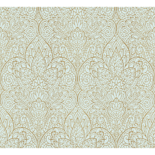 Samples and Purchasing available for Kravet Design - W3859-135 Gold By Kravet Design | Candice Olson After Eight |Damask Metallic Wallcovering Print at Designer Wallcoverings and Fabrics