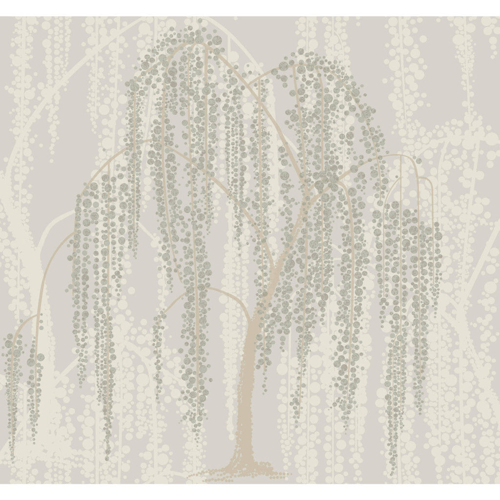 Samples and Purchasing available for Kravet Design - W3866-106 Taupe By Kravet Design | Candice Olson After Eight |Botanical & Floral Metallic Wallcovering Print at Designer Wallcoverings and Fabrics