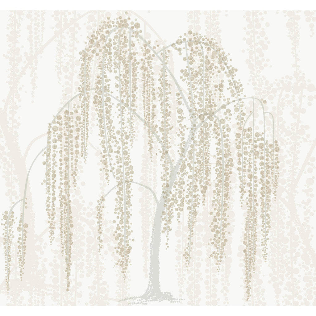 Samples and Purchasing available for Kravet Design - W3866-1 White By Kravet Design | Candice Olson After Eight |Botanical & Floral Metallic Wallcovering Print at Designer Wallcoverings and Fabrics