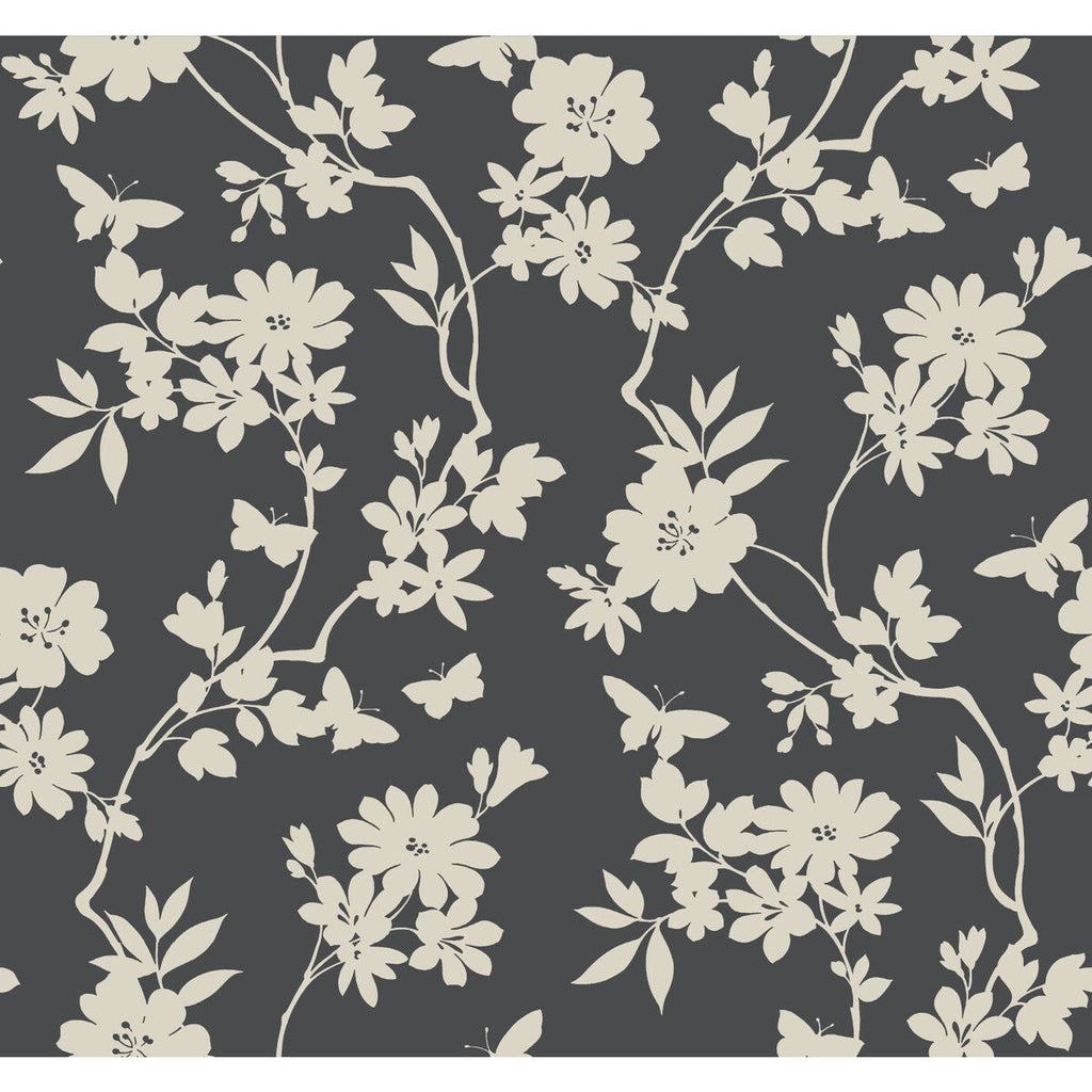 Samples and Purchasing available for Kravet Design - W3870-21 Dark Blue By Kravet Design | Candice Olson After Eight |Botanical & Floral  Wallcovering Print at Designer Wallcoverings and Fabrics