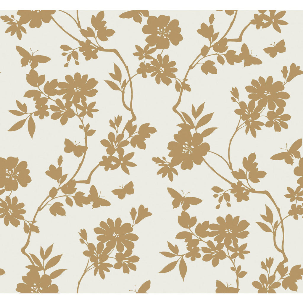 Samples and Purchasing available for Kravet Design - W3870-4 Gold By Kravet Design | Candice Olson After Eight |Botanical & Floral  Wallcovering Print at Designer Wallcoverings and Fabrics