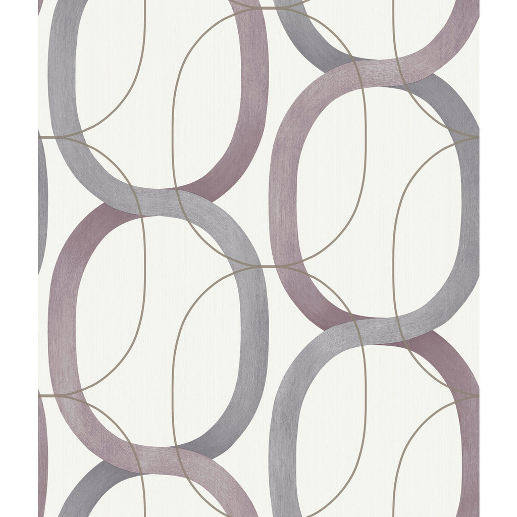 Samples and Purchasing available for Kravet Design - W3878-10 Purple By Kravet Design | Candice Olson Modern Nature 2Nd Edition |Geometric Metallic Wallcovering Print at Designer Wallcoverings and Fabrics