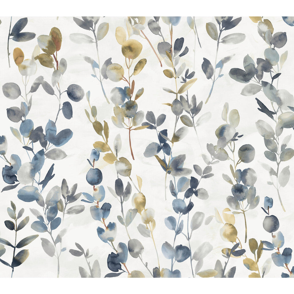 Samples and Purchasing available for Kravet Design - W3883-511 Blue By Kravet Design | Candice Olson Modern Nature 2Nd Edition |Botanical & Floral  Wallcovering Print at Designer Wallcoverings and Fabrics