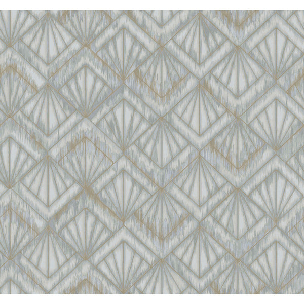 Samples and Purchasing available for Kravet Design - W3884-511 Blue By Kravet Design | Candice Olson Modern Nature 2Nd Edition |Geometric Metallic Wallcovering Print at Designer Wallcoverings and Fabrics