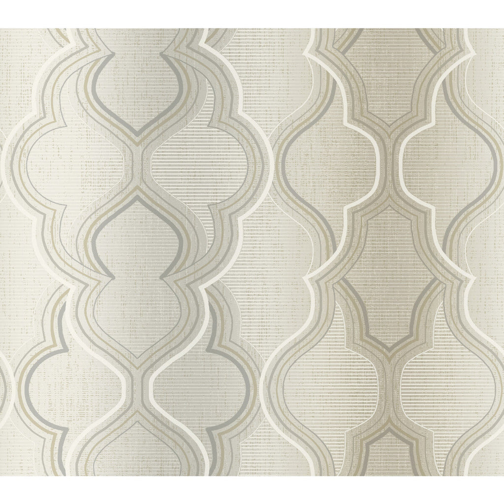 Samples and Purchasing available for Kravet Design - W3898-106 Beige By Kravet Design | Damask Resource Library |Modern Damask Wallcovering Print at Designer Wallcoverings and Fabrics