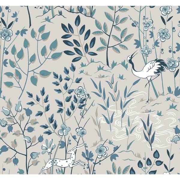 Samples and Purchasing available for Kravet Design - W3912-135 Ivory By Kravet Design | Ronald Redding Traveler |Botanical & Floral Animal/Insects Wallcovering Print at Designer Wallcoverings and Fabrics