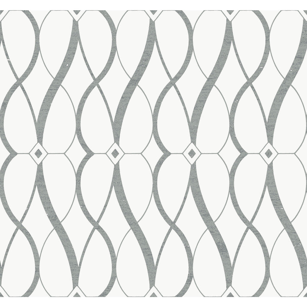 Samples and Purchasing available for Kravet Design - W4111-1101 White By Kravet Design | Antonina Vella Modern Metals Second Edition |Geometric Metallic Wallcovering Print at Designer Wallcoverings and Fabrics