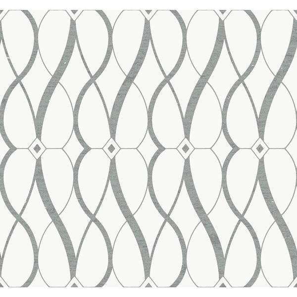 Samples and Purchasing available for Kravet Design - W4111-1101 White By Kravet Design | Antonina Vella Modern Metals Second Edition |Geometric Metallic Wallcovering Print at Designer Wallcoverings and Fabrics