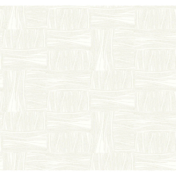 Samples and Purchasing available for Kravet Design - W4124-1 White By Kravet Design | New Origins |Geometric Metallic Wallcovering Print at Designer Wallcoverings and Fabrics