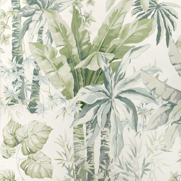 Samples and Purchasing available for Junglewood Pnl - Blue Sage Olive Green By Kravet Couture | Casa Botanica Wallcovering | Botanical & Floral Wallcovering Print at Designer Wallcoverings and Fabrics