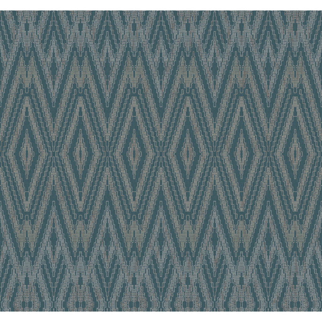 Samples and Purchasing available for Kravet Design - W4156-5 Blue By Kravet Design | Candice Olson Casual Elegance |Diamond Herringbone/Tweed Wallcovering Print at Designer Wallcoverings and Fabrics