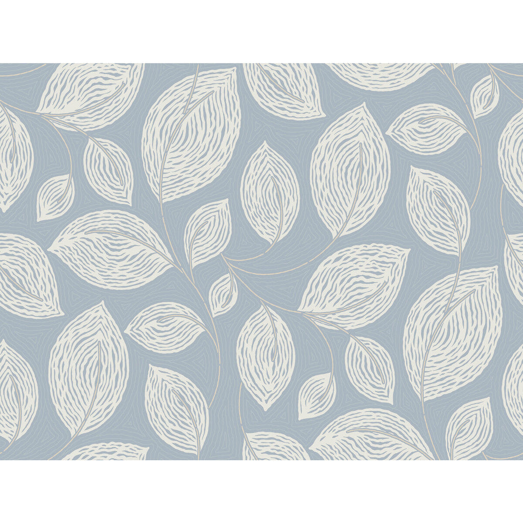 Samples and Purchasing available for Kravet Design - W4157-51 Blue By Kravet Design | Candice Olson Casual Elegance |Botanical & Floral Texture Wallcovering Print at Designer Wallcoverings and Fabrics