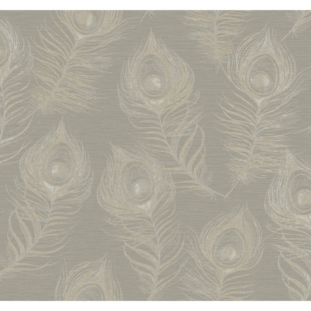 Samples and Purchasing available for Kravet Design - W4160-11 Grey By Kravet Design | Candice Olson Casual Elegance |Animal/Insects Metallic Wallcovering Print at Designer Wallcoverings and Fabrics