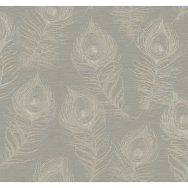 Samples and Purchasing available for Kravet Design - W4160-11 Grey By Kravet Design | Candice Olson Casual Elegance |Animal/Insects Metallic Wallcovering Print at Designer Wallcoverings and Fabrics