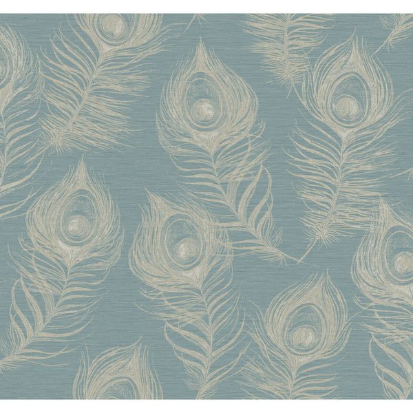 Samples and Purchasing available for Kravet Design - W4160-15 Light Blue By Kravet Design | Candice Olson Casual Elegance |Animal/Insects Metallic Wallcovering Print at Designer Wallcoverings and Fabrics