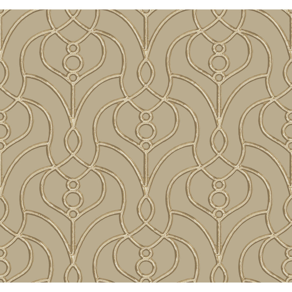 Samples and Purchasing available for Kravet Design - W4161-106 Taupe By Kravet Design | Candice Olson Casual Elegance |Lattice/Scrollwork  Wallcovering Print at Designer Wallcoverings and Fabrics