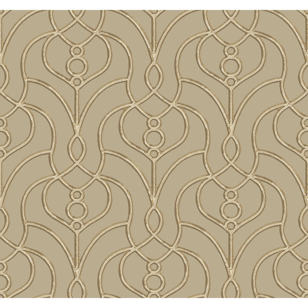 Samples and Purchasing available for Kravet Design - W4161-106 Taupe By Kravet Design | Candice Olson Casual Elegance |Lattice/Scrollwork  Wallcovering Print at Designer Wallcoverings and Fabrics