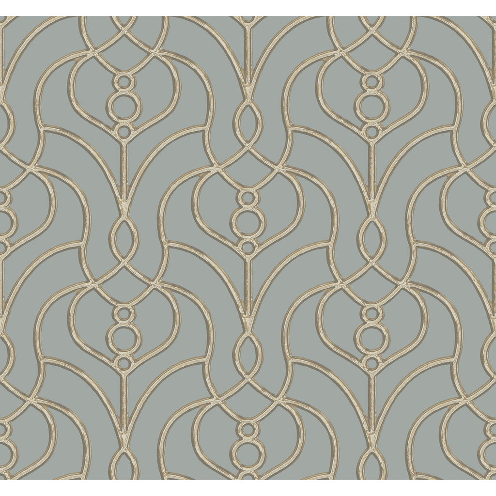 Samples and Purchasing available for Kravet Design - W4161-52 Slate By Kravet Design | Candice Olson Casual Elegance |Lattice/Scrollwork  Wallcovering Print at Designer Wallcoverings and Fabrics