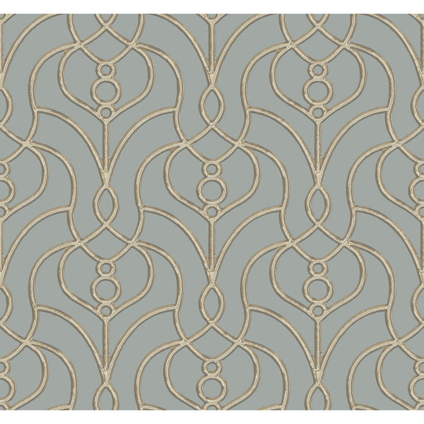 Samples and Purchasing available for Kravet Design - W4161-52 Slate By Kravet Design | Candice Olson Casual Elegance |Lattice/Scrollwork  Wallcovering Print at Designer Wallcoverings and Fabrics