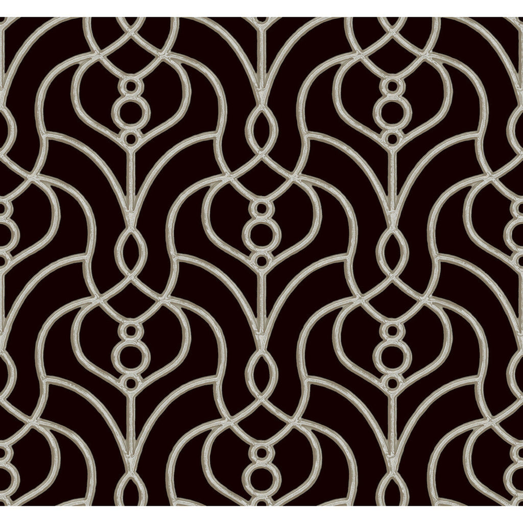 Samples and Purchasing available for Kravet Design - W4161-8 Black By Kravet Design | Candice Olson Casual Elegance |Lattice/Scrollwork  Wallcovering Print at Designer Wallcoverings and Fabrics