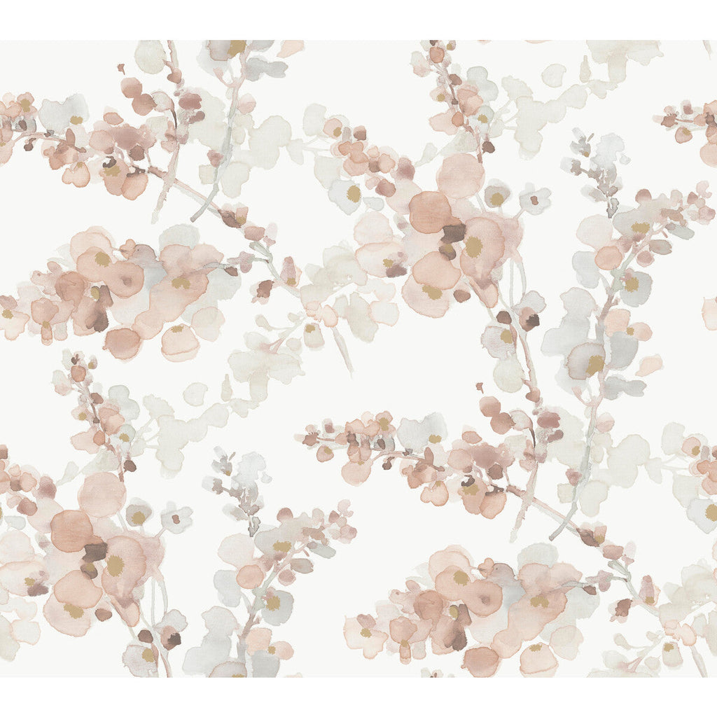 Samples and Purchasing available for Kravet Design - W4165-711 Pink By Kravet Design | Candice Olson Casual Elegance |Botanical & Floral Metallic Wallcovering Print at Designer Wallcoverings and Fabrics