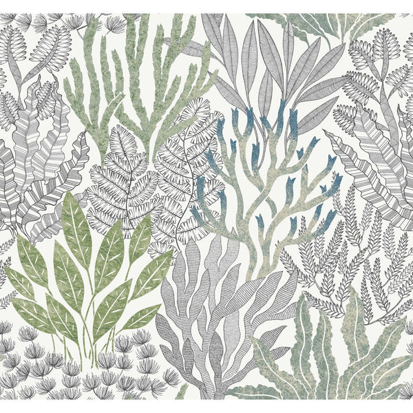 Samples and Purchasing available for Kravet Design - W4246-13 Turquoise By Kravet Design | Toiles Resource Library | Botanical & Floral Wallcovering Print at Designer Wallcoverings and Fabrics