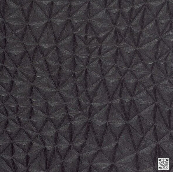 Samples and Purchasing available for Cosmic - Ebony  By Phillipe Romano | Phillipe Romano Performace Vinyl 17 |Modern Geometric Wallcovering Vinyl/Faux Leather at Designer Wallcoverings and Fabrics