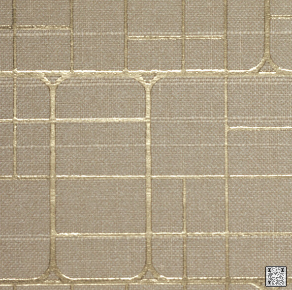 Samples and Purchasing available for Brunelli - Umber  By Phillipe Romano | Phillipe Romano Elegante |Geometric Metallic Wallcovering Linen at Designer Wallcoverings and Fabrics