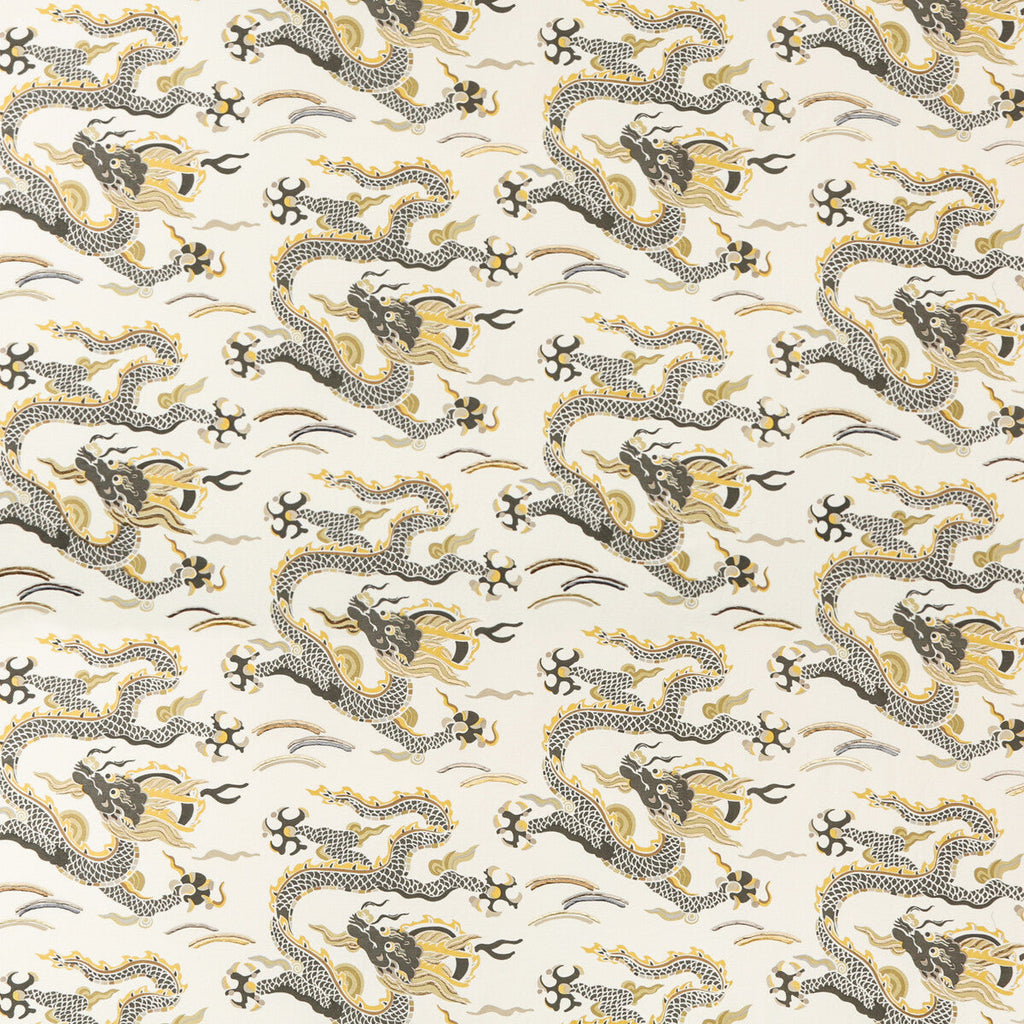 Samples and Purchasing available for Zen Dragon - Gold White By Kravet Couture |  | Chinoiserie Multipurpose Print at Designer Wallcoverings and Fabrics